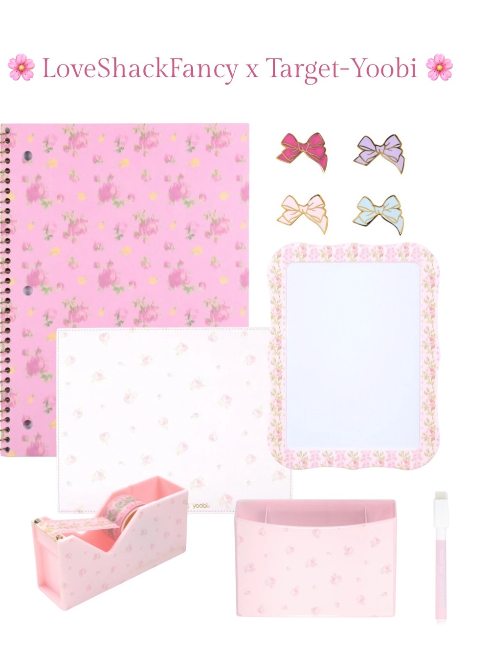 💗 LoveShackFancy x Target x Yoobi Pink Floral Bundle | NWT